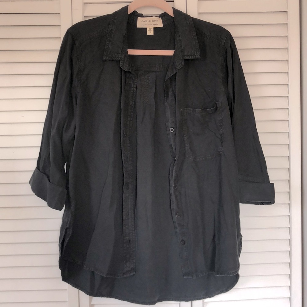 Cloth & Stone Black Button Down